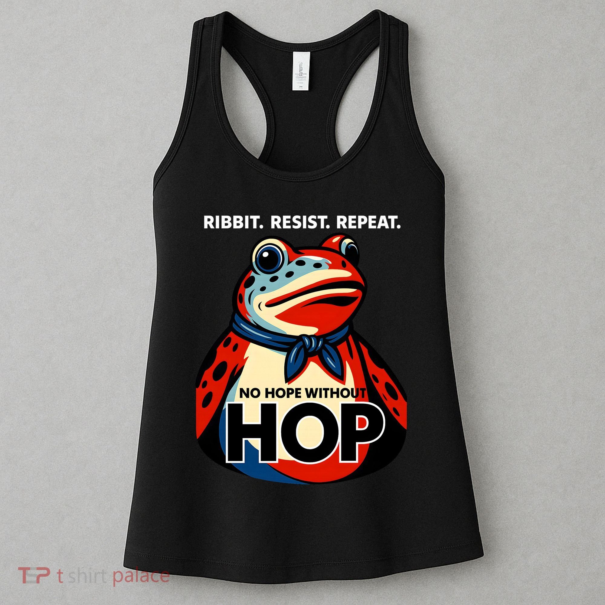 Portland Frog Ribbit Resist Repeat No Hope Without Hop Women's Tank Top