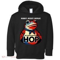 Portland Frog Ribbit Resist Repeat No Hope Without Hop Toddler Hoodie thumb 0