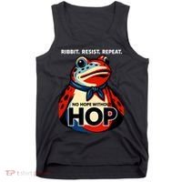 Portland Frog Ribbit Resist Repeat No Hope Without Hop Tank Top thumb 0