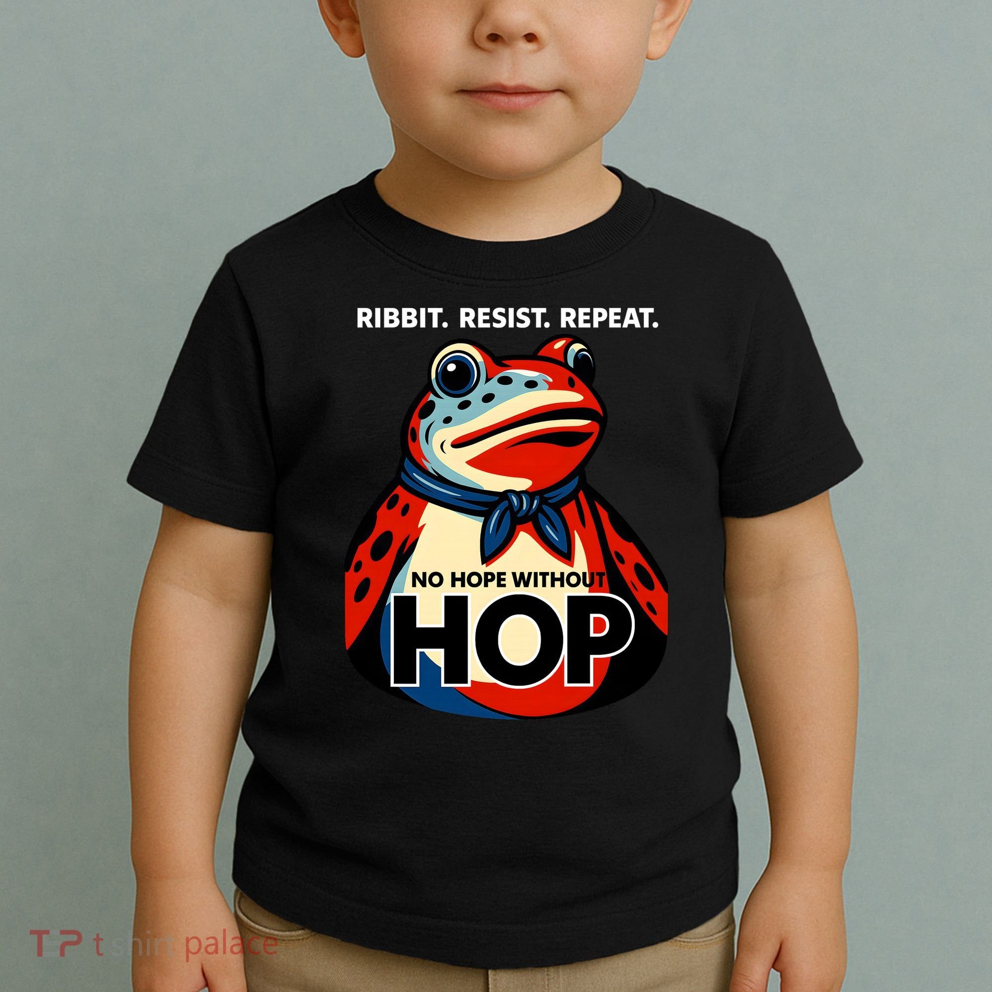 Portland Frog Ribbit Resist Repeat No Hope Without Hop Toddler T-Shirt