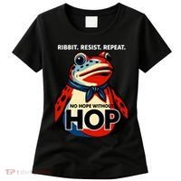 Portland Frog Ribbit Resist Repeat No Hope Without Hop Women's T-Shirt thumb 0