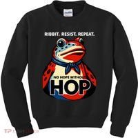 Portland Frog Ribbit Resist Repeat No Hope Without Hop Kids Sweatshirt thumb 0