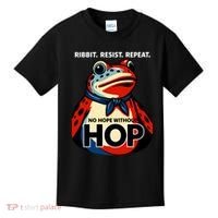 Portland Frog Ribbit Resist Repeat No Hope Without Hop Kids T-Shirt thumb 0