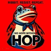 Portland Frog Ribbit Resist Repeat No Hope Without Hop Santa Hat thumb 1