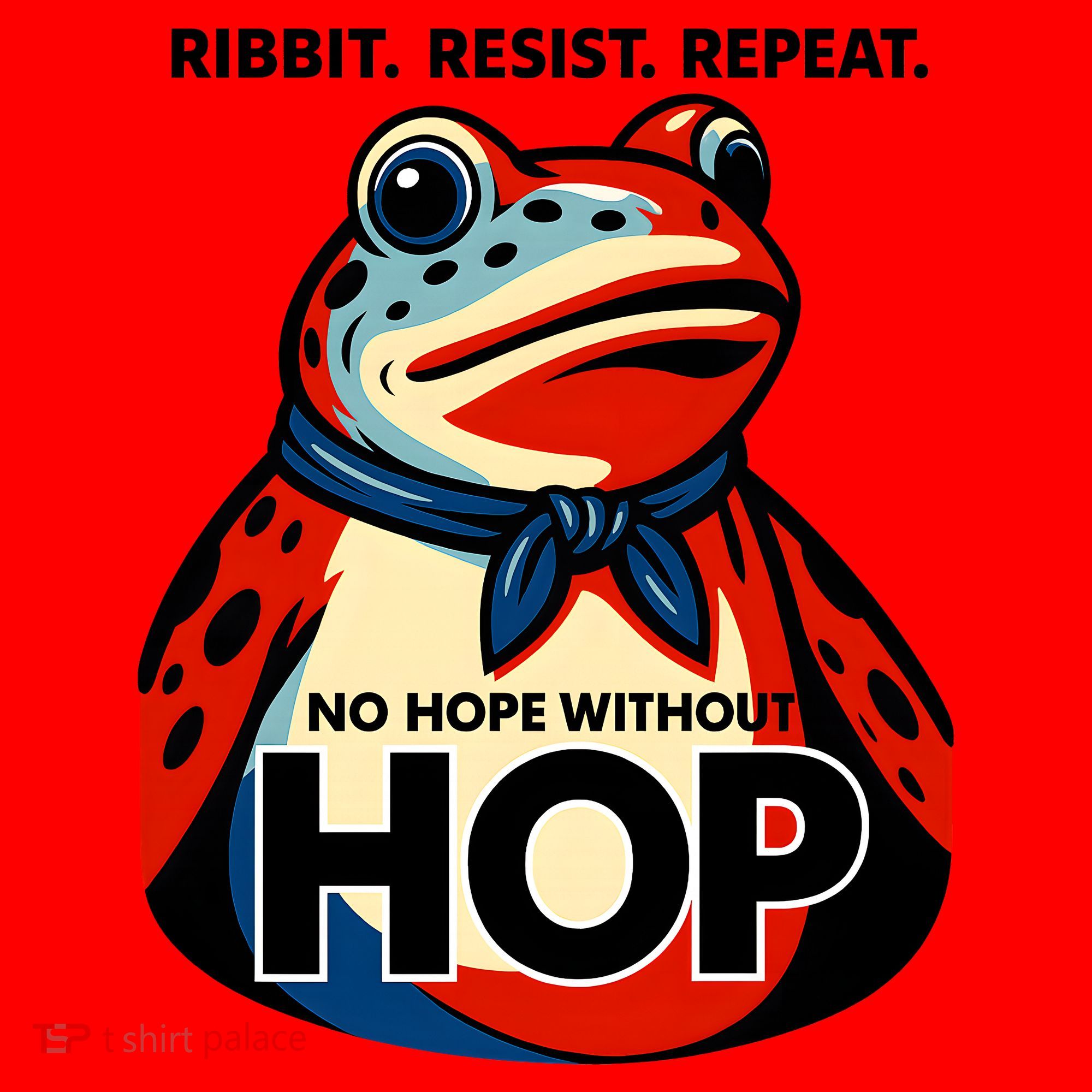 Portland Frog Ribbit Resist Repeat No Hope Without Hop Santa Hat
