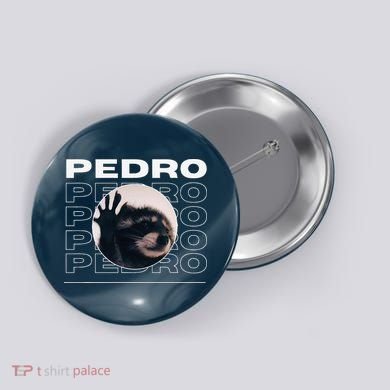 Pedro Funny Raccoon Dancing Meme Button