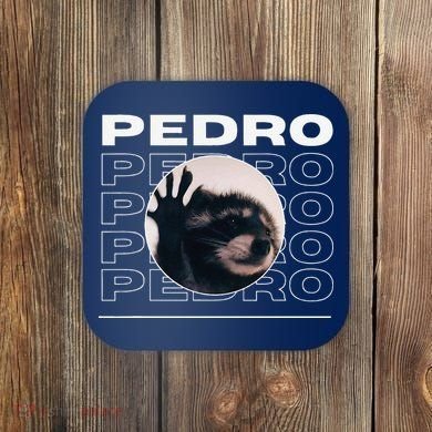 Pedro Funny Raccoon Dancing Meme Coaster
