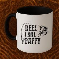 Pappy Fishing Reel Cool Pappy Funny Gift Coffee Mug thumb 2