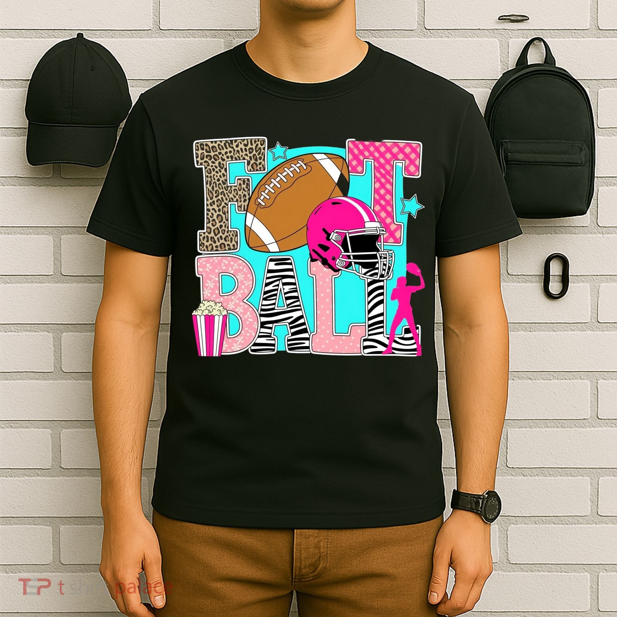 Preppy Football Retro Game Cute T-Shirt