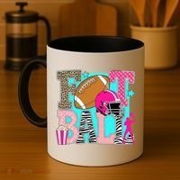 Preppy Football Retro Game Cute Coffee Mug thumb 4