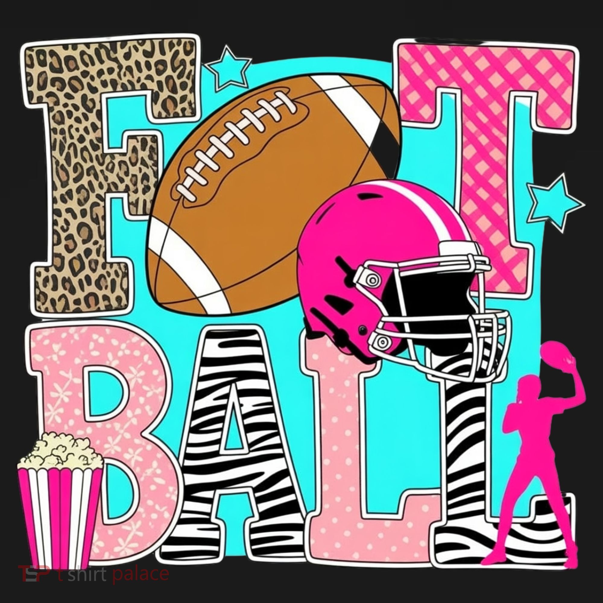 Preppy Football Retro Game Cute Women's Hoodie