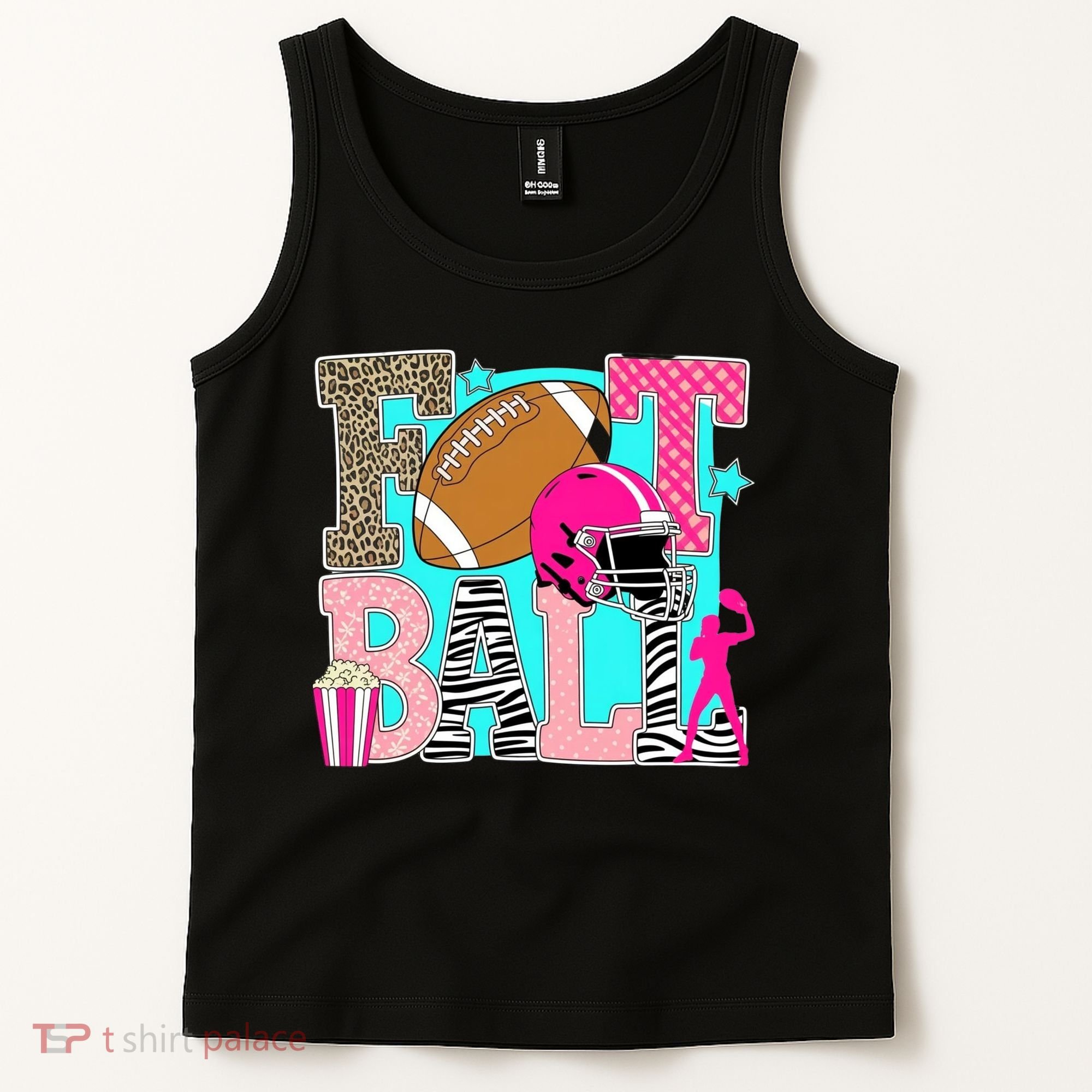 Preppy Football Retro Game Cute Tank Top