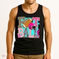 Preppy Football Retro Game Cute Tank Top thumb 3