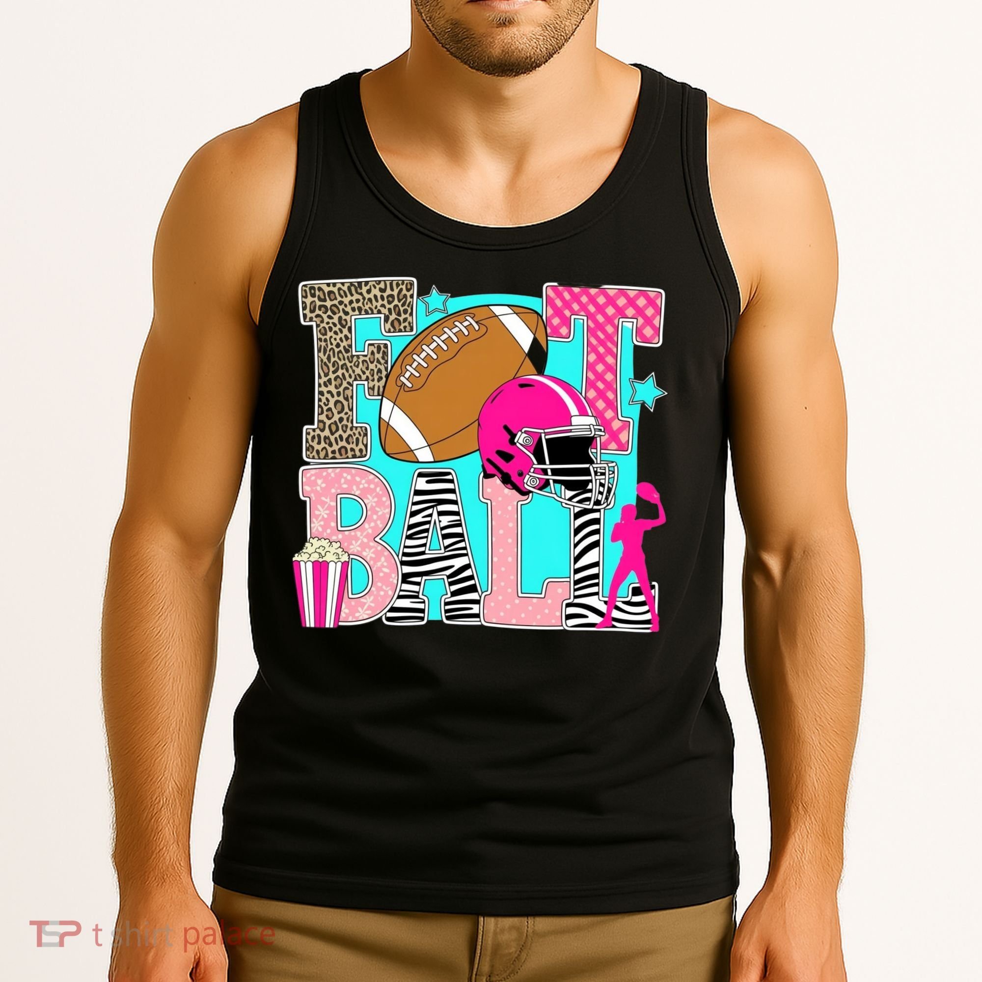 Preppy Football Retro Game Cute Tank Top