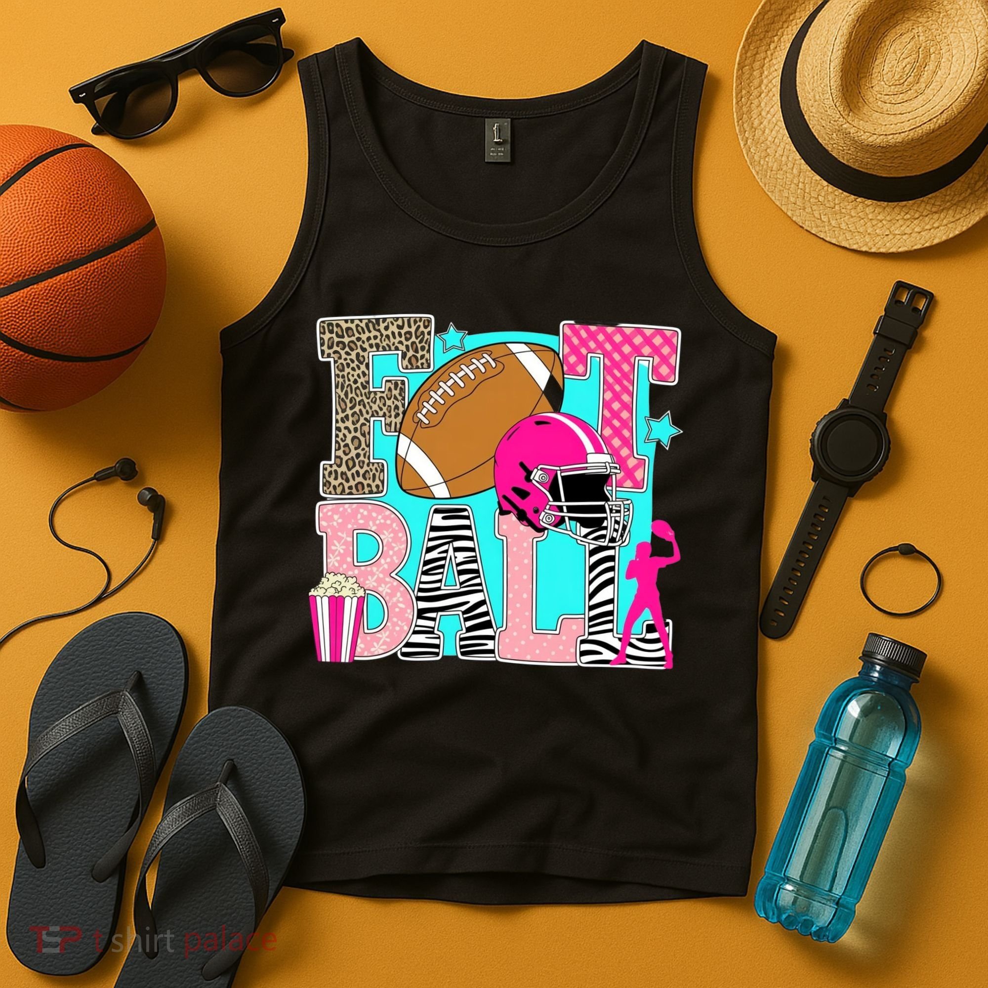 Preppy Football Retro Game Cute Tank Top