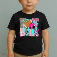 Preppy Football Retro Game Cute Toddler T-Shirt thumb 2