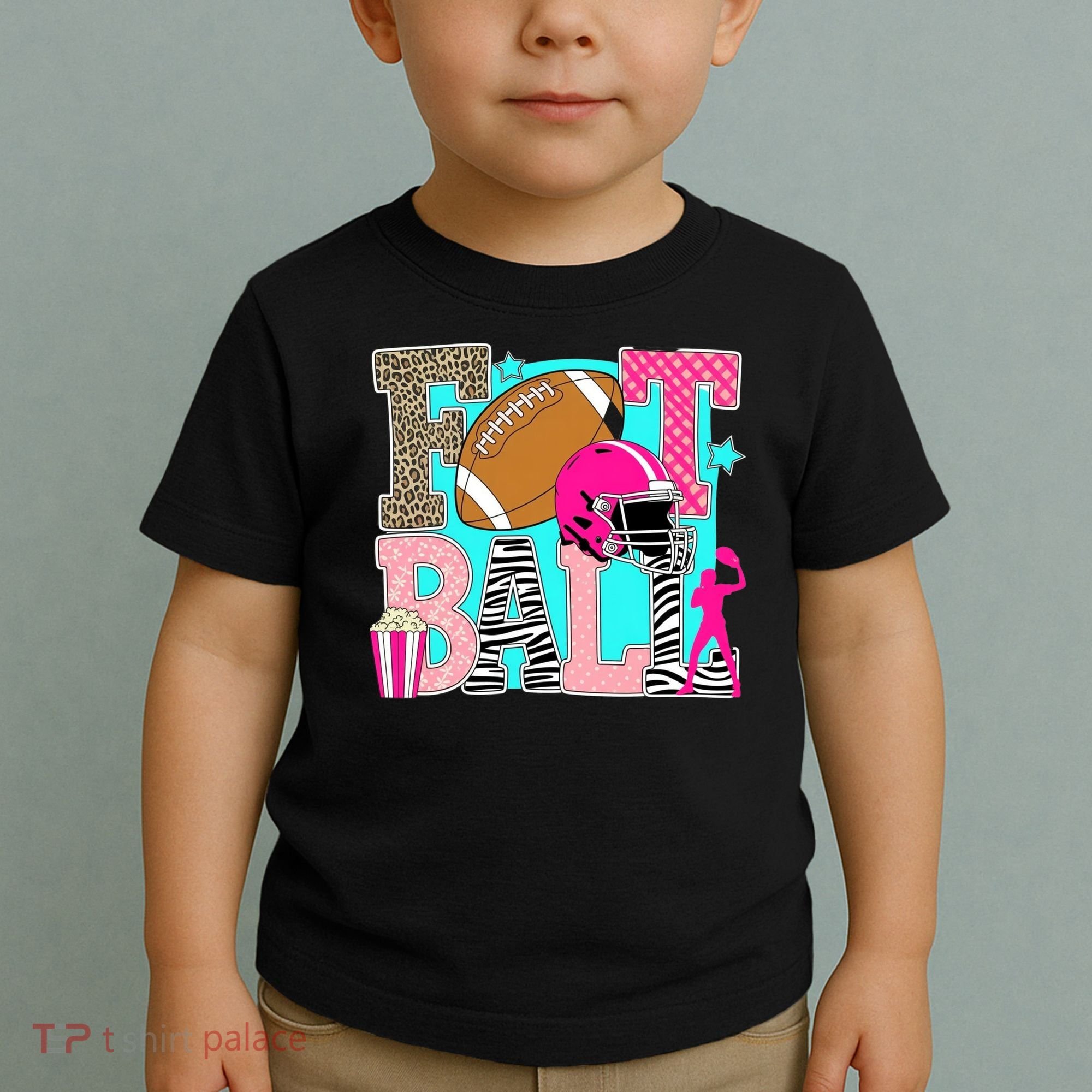 Preppy Football Retro Game Cute Toddler T-Shirt