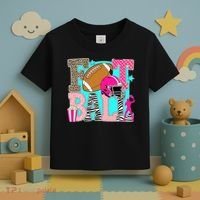 Preppy Football Retro Game Cute Toddler T-Shirt thumb 3