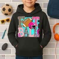 Preppy Football Retro Game Cute Kids Hoodie thumb 2