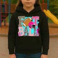 Preppy Football Retro Game Cute Kids Hoodie thumb 3