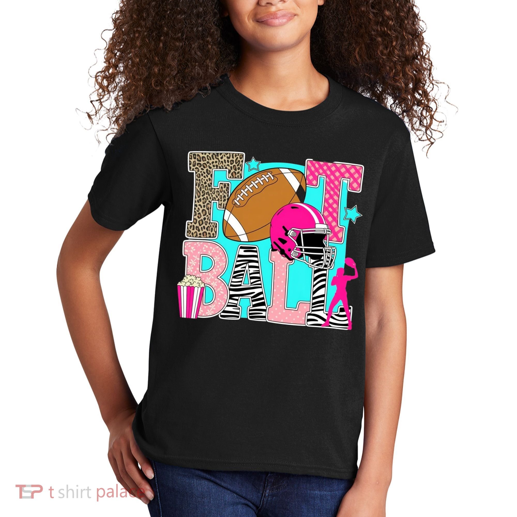 Preppy Football Retro Game Cute Kids T-Shirt