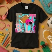Preppy Football Retro Game Cute Kids T-Shirt thumb 3