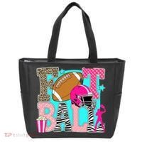 Preppy Football Retro Game Cute Tote Bag thumb 0