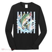 Pastel Fishing Retro Striped  Long Sleeve Shirt thumb 0