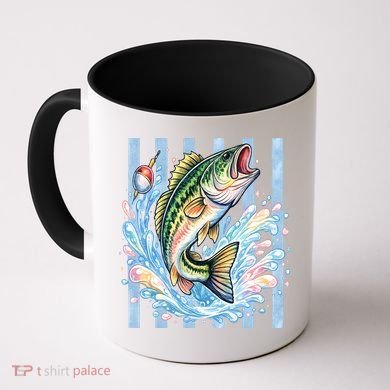 Pastel Fishing Retro Striped  Coffee Mug