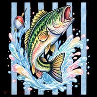 Pastel Fishing Retro Striped  Coffee Mug thumb 5