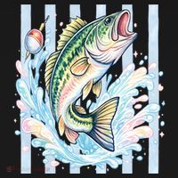 Pastel Fishing Retro Striped  Polo thumb 3