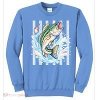 Pastel Fishing Retro Striped  Sweatshirt thumb 0