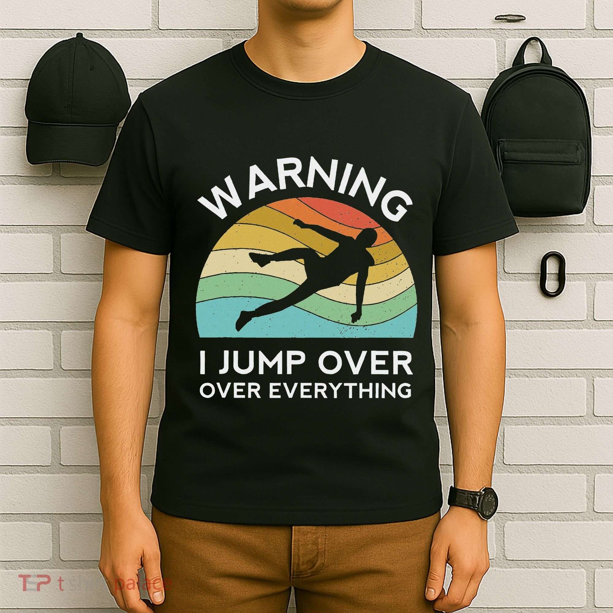 Parkour Free Running Training Traceur Retro Sport Flip T-Shirt