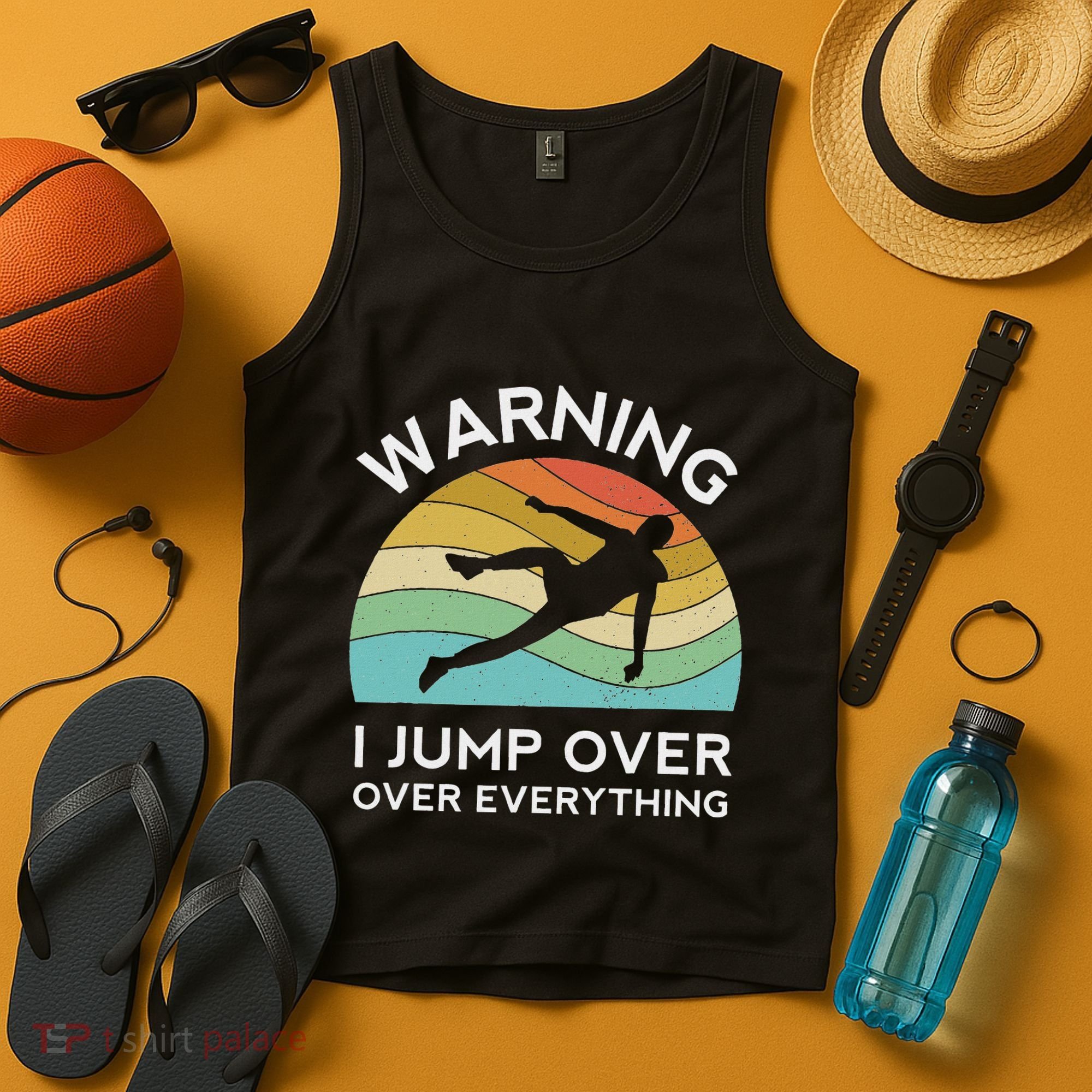 Parkour Free Running Training Traceur Retro Sport Flip Tank Top