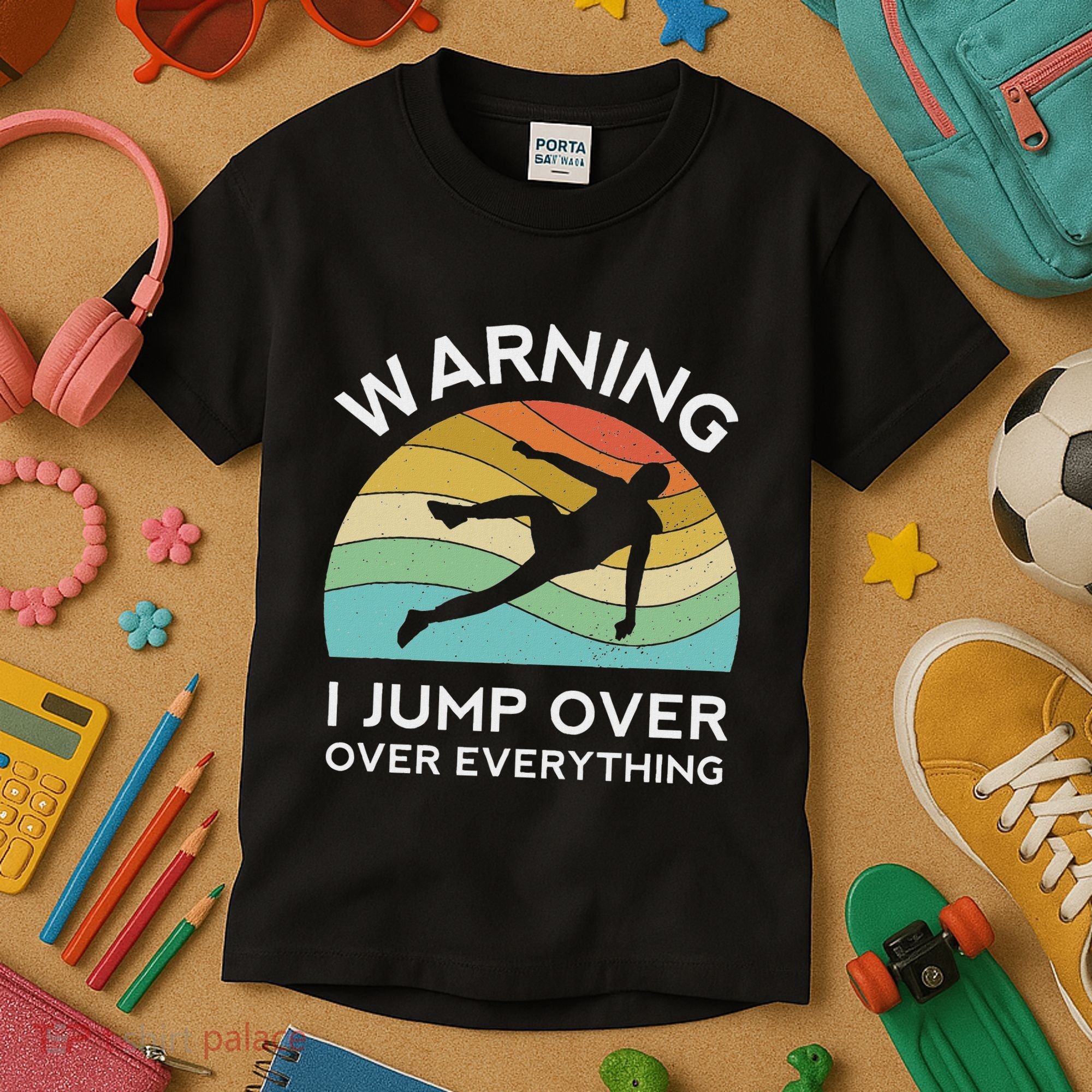 Parkour Free Running Training Traceur Retro Sport Flip Kids T-Shirt