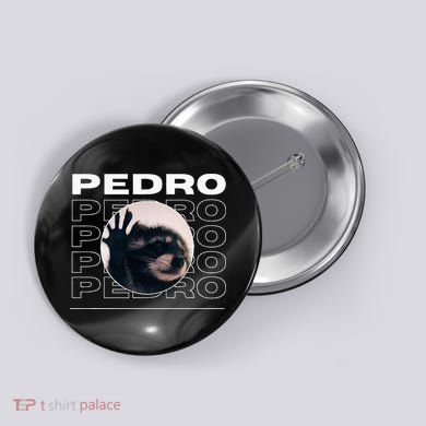 Pedro Funny Raccoon Dancing Meme Button
