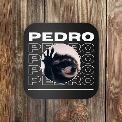 Pedro Funny Raccoon Dancing Meme Coaster