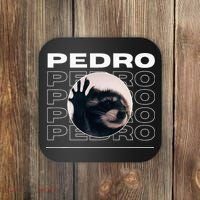 Pedro Funny Raccoon Dancing Meme Coaster thumb 0