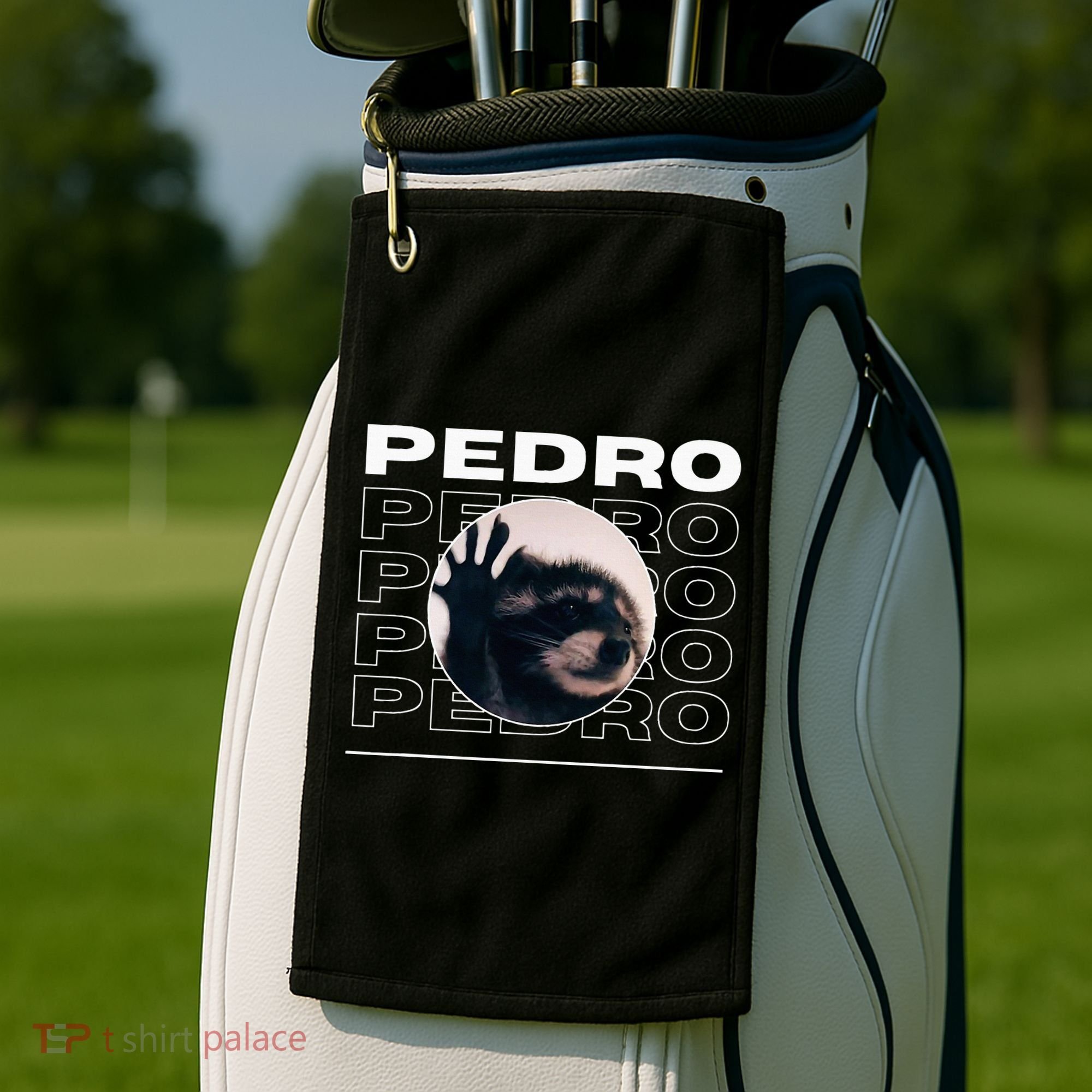 Pedro Funny Raccoon Dancing Meme Golf Towel