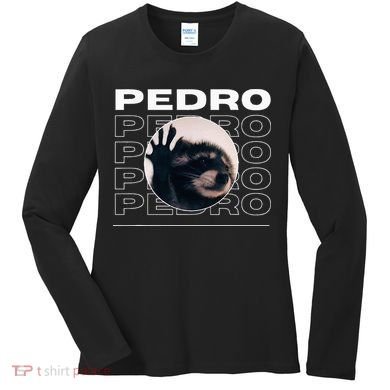 Pedro Funny Raccoon Dancing Meme Women's Long Sleeve Shirt