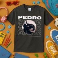 Pedro Funny Raccoon Dancing Meme Kids T-Shirt thumb 3
