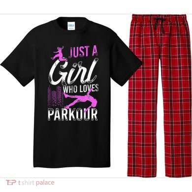 Parkour Free Running Traceur Girl Vintage Just A Girl Who Pajama Set