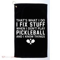 Pickleball Funny Saying Grandpa FatherS Day Gift Golf Towel thumb 0