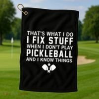 Pickleball Funny Saying Grandpa FatherS Day Gift Golf Towel thumb 1