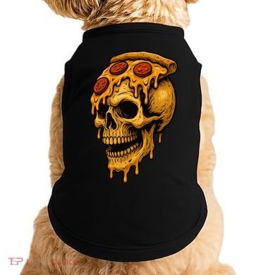 Pizza Food Skull Horror Doggie Tank