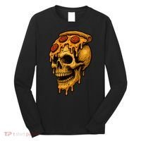 Pizza Food Skull Horror Long Sleeve Shirt thumb 0
