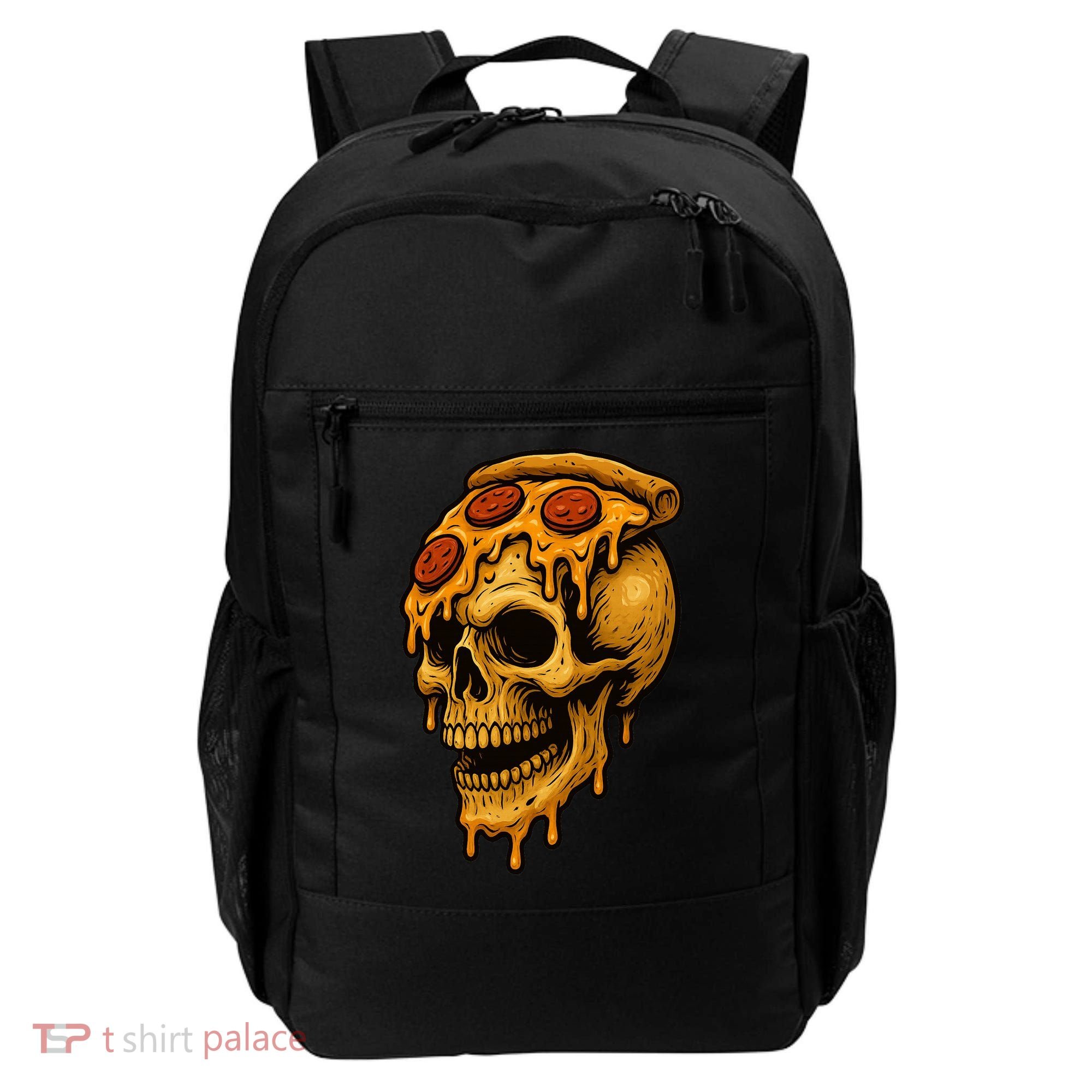 Pizza Food Skull Horror Backpack