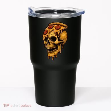 Pizza Food Skull Horror Tumbler