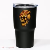 Pizza Food Skull Horror Tumbler thumb 0