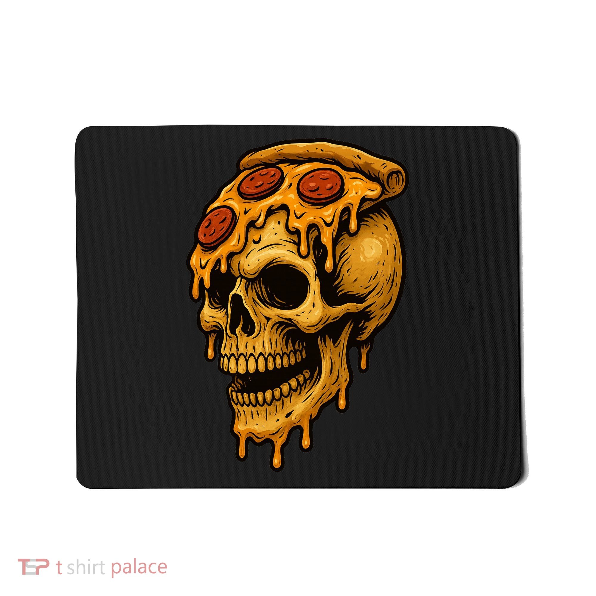 Pizza Food Skull Horror Mousepad